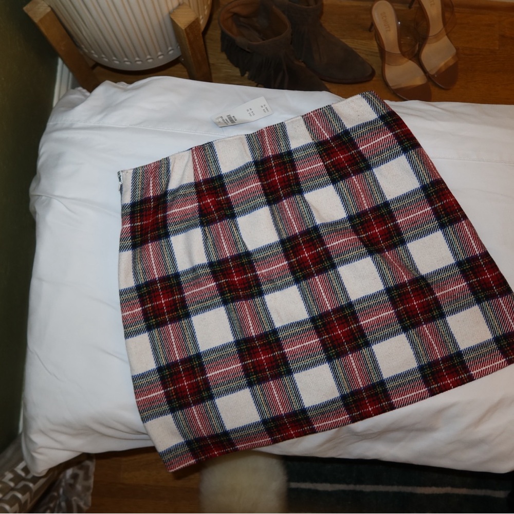 Abercrombie & Fitch Red and Blue Plaid Mini Skirt | **NWT** [M]